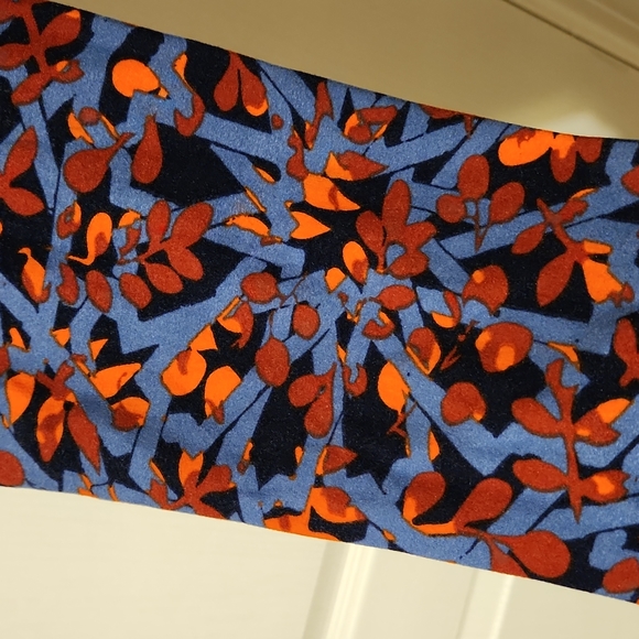 LuLaRoe Pants - LuLaRoe TC Leggings - two different shades of orange, blue and navy blue